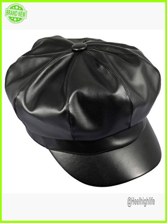 PU Leather Newsboy Hat & Labradorite Heart Bundle, One Size Fits Most main image 6